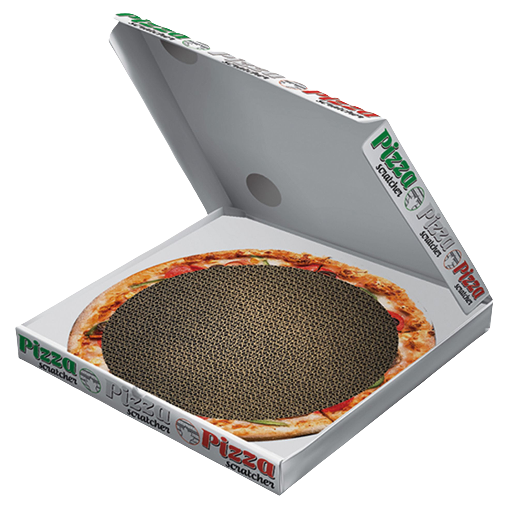 Griffoir carton boîte à pizza pour chats