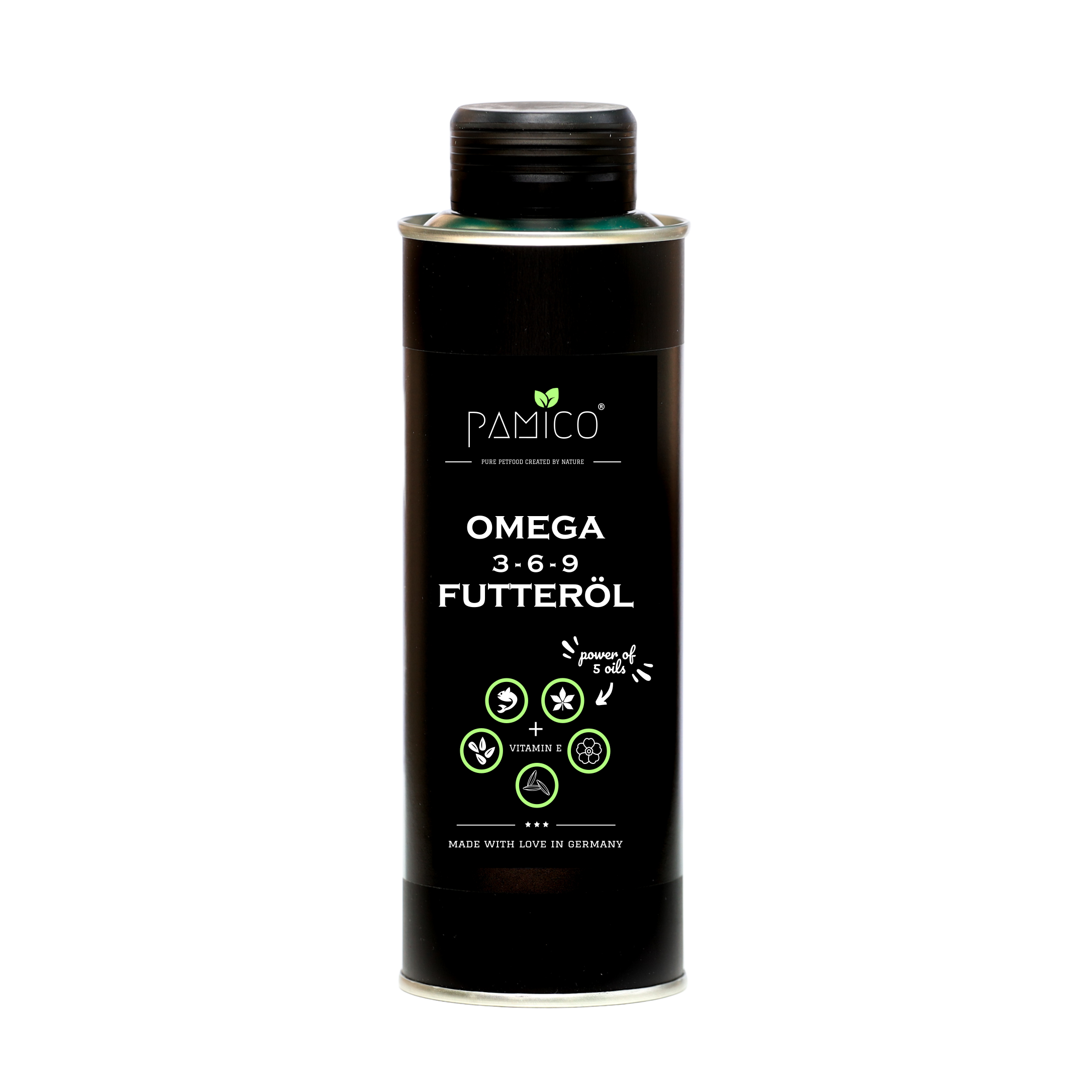 Huile alimentaire oméga 3-6-9 et vitamine E pour chiens
