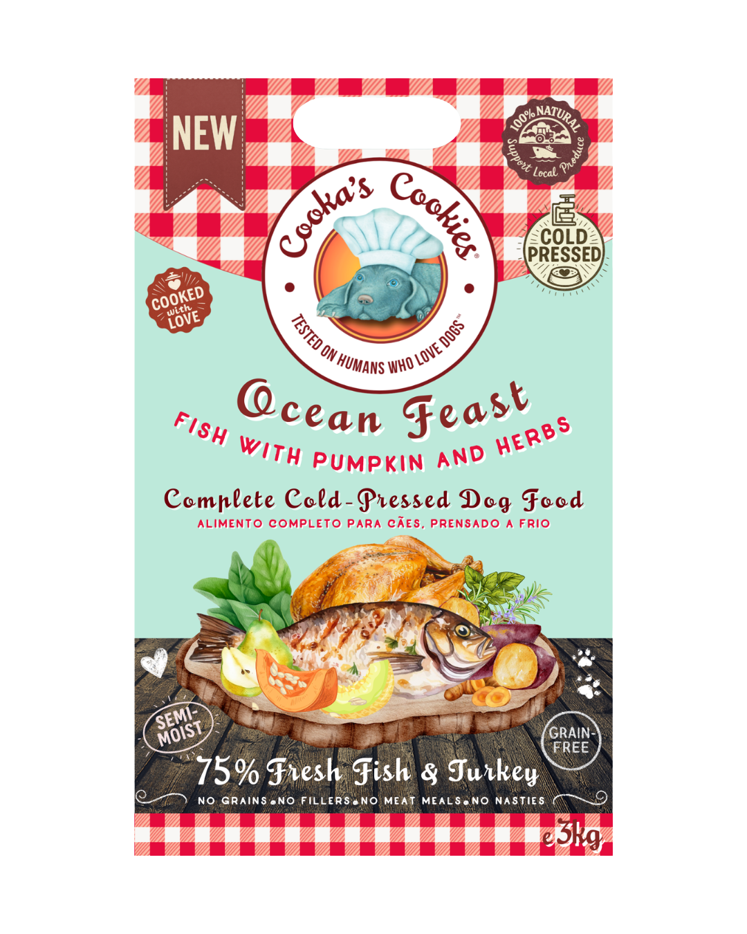 Croquettes semi-humides Festin de l’Océan poisson et dinde