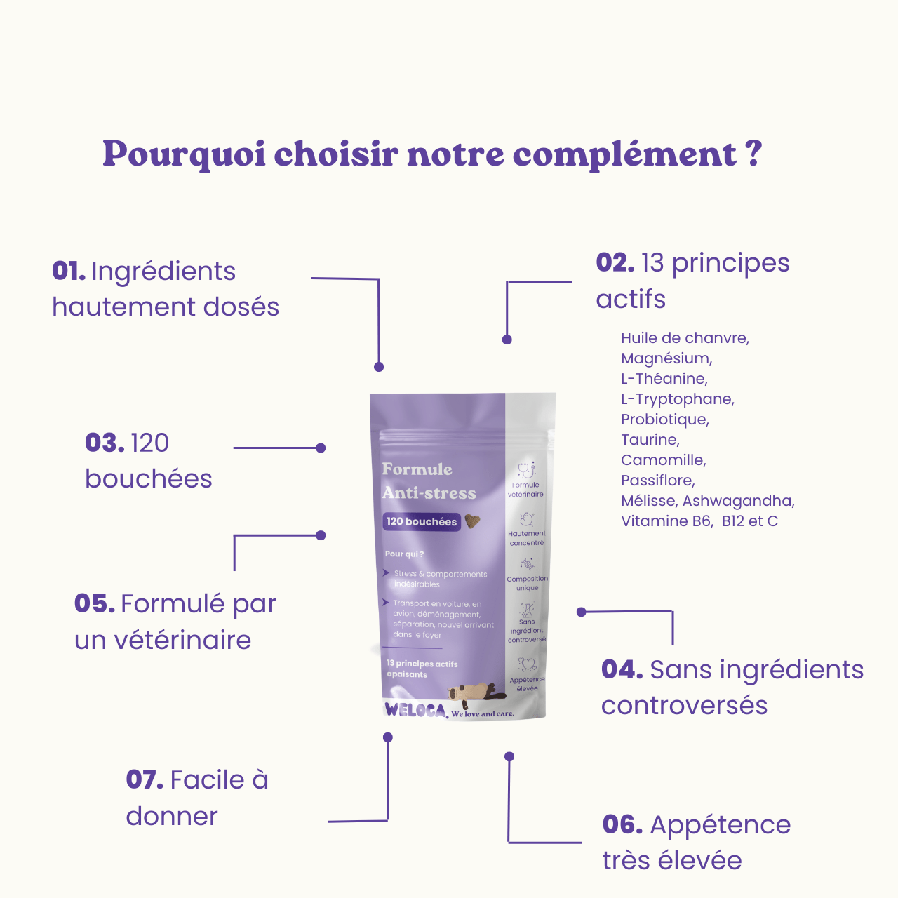 Complément alimentaire anti-stress pour chats