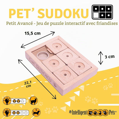 Jeu d’intelligence Sudoku petit format en bois – niveau avancé