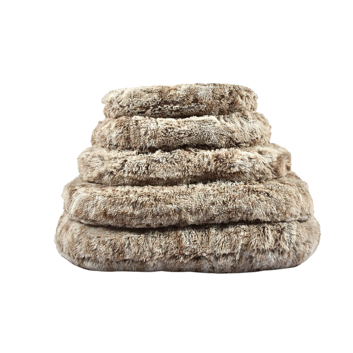 Coussin ovale imitation fourrure