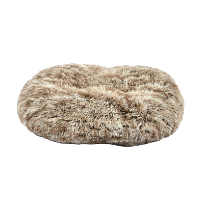 Coussin ovale imitation fourrure