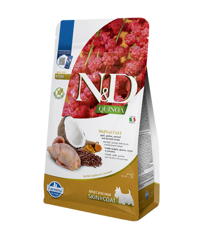 Croquettes caille et quinoa pour petits chiens adultes