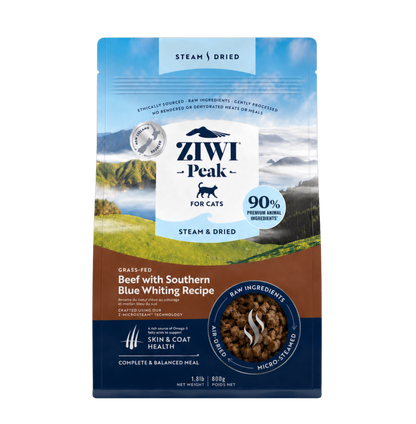 Croquettes boeuf & merlan bleu du Sud pour chats