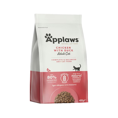 Croquettes poulet et canard pour chats adultes