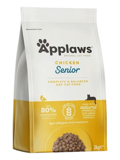Croquettes au poulet pour chats seniors