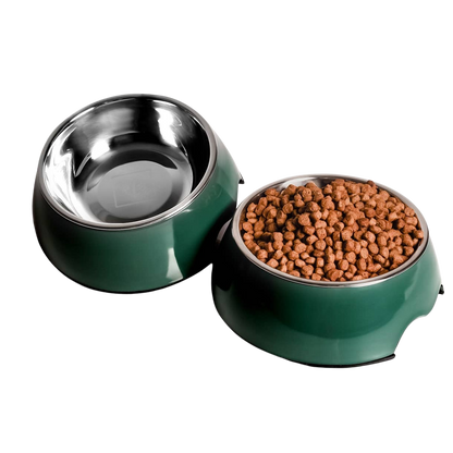 Lot de 2 gamelles mélamine et inox