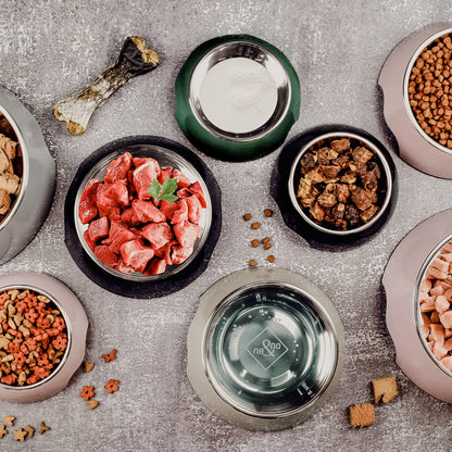 Lot de 2 gamelles mélamine et inox