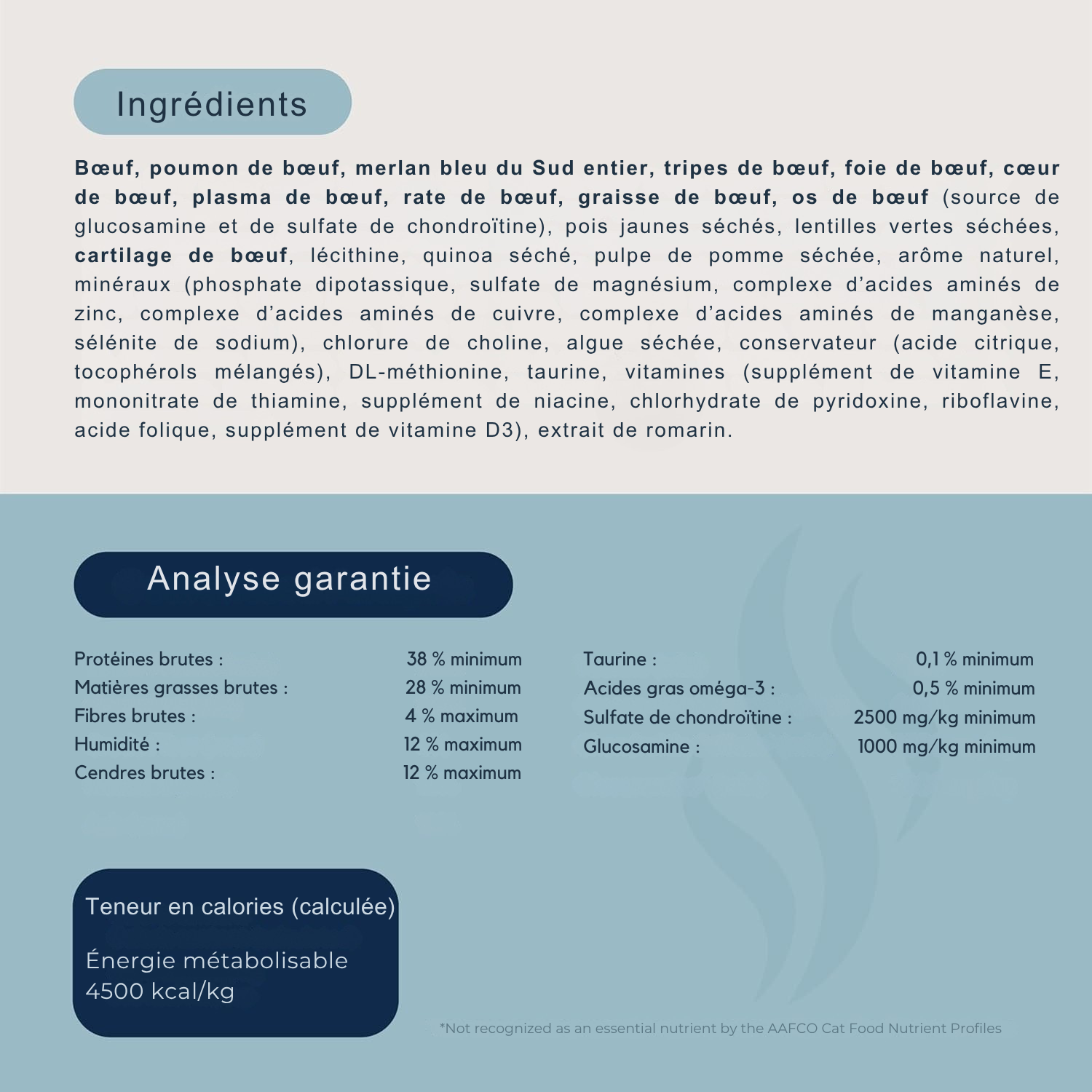Croquettes boeuf & merlan bleu du Sud pour chats