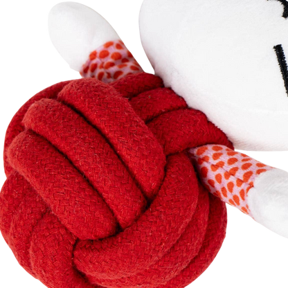 Jouet Hello Kitty peluche et corde avec couineur