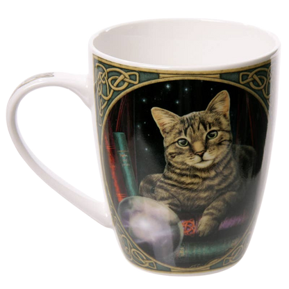 Mug en porcelaine chat et boule de cristal