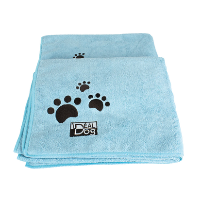 Lot de 2 serviettes microfibre absorbantes pour chiens et chats