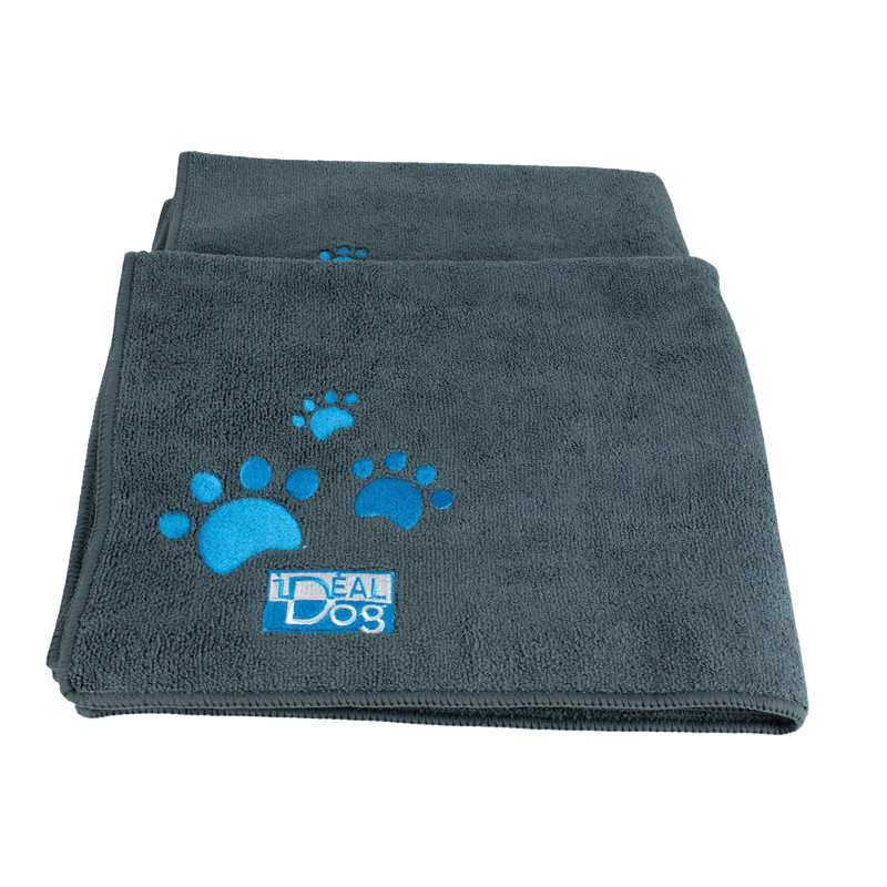 Lot de 2 serviettes microfibre absorbantes pour chiens et chats