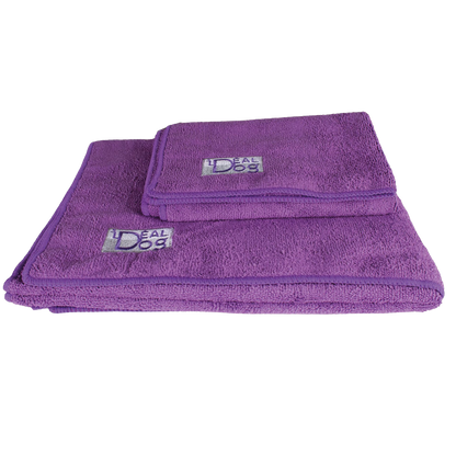 Lot de 2 serviettes microfibre absorbantes pour chiens et chats