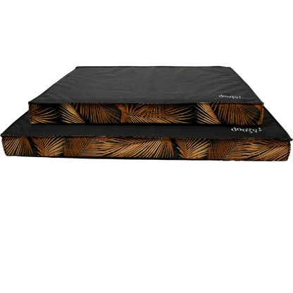 Matelas motif noir et doré à housse amovible