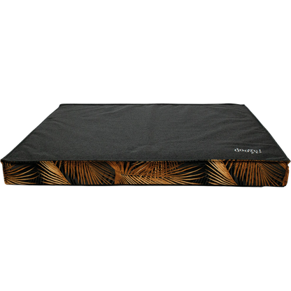 Matelas motif noir et doré à housse amovible