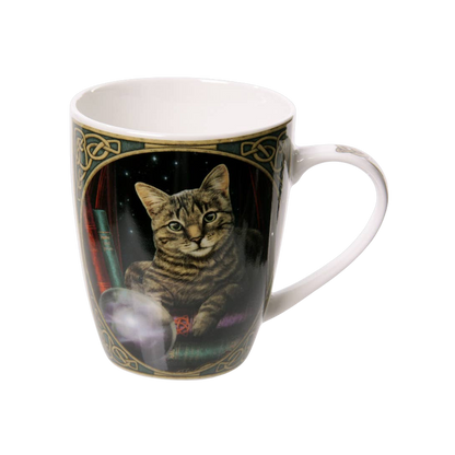Mug en porcelaine chat et boule de cristal