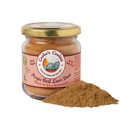Poudre de foie de bœuf pour chiens et chats