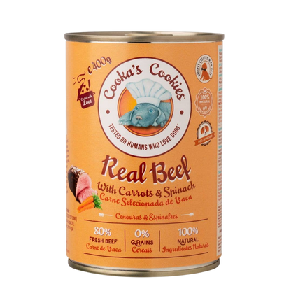 Pâté au bœuf frais avec carottes et épinards