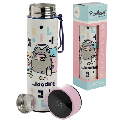 Gourde isotherme Pusheen Gaming avec thermomètre digital
