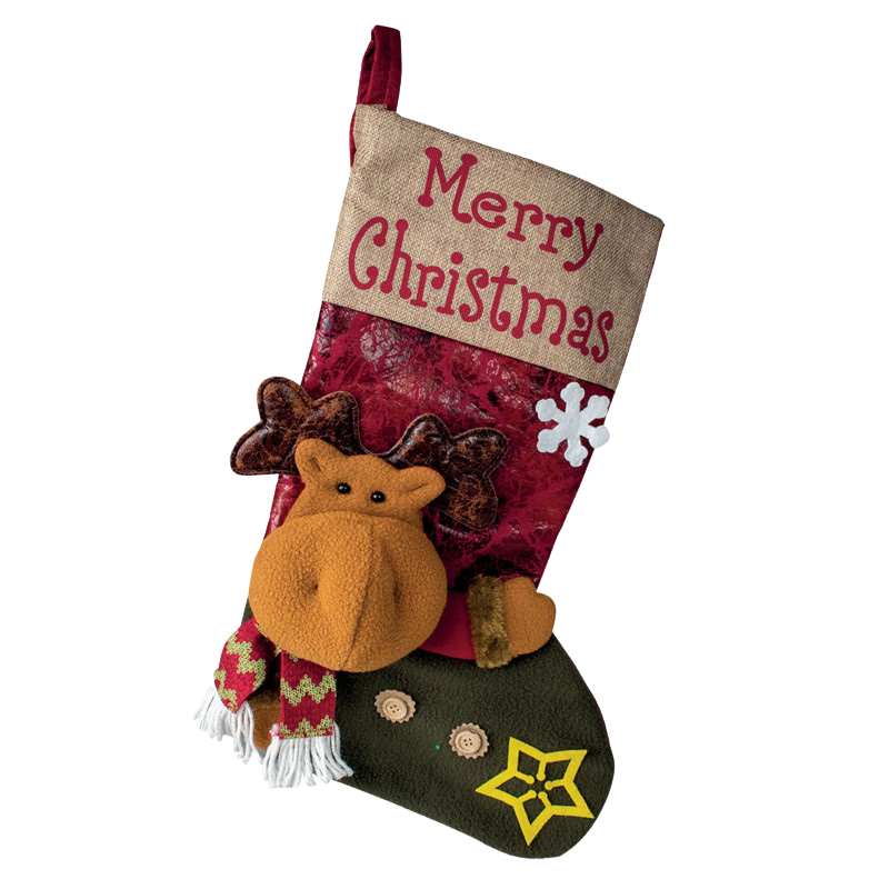 Chaussette de Noël à garnir motif renne