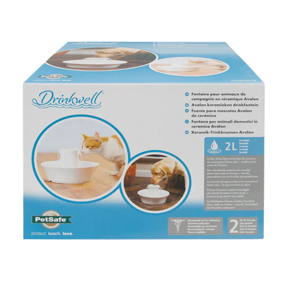 Fontaine à eau Drinkwell® Avalon en céramique 2 L pour chiens et chats