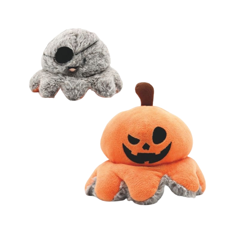Jouet Halloween citrouille réversible pour chiens